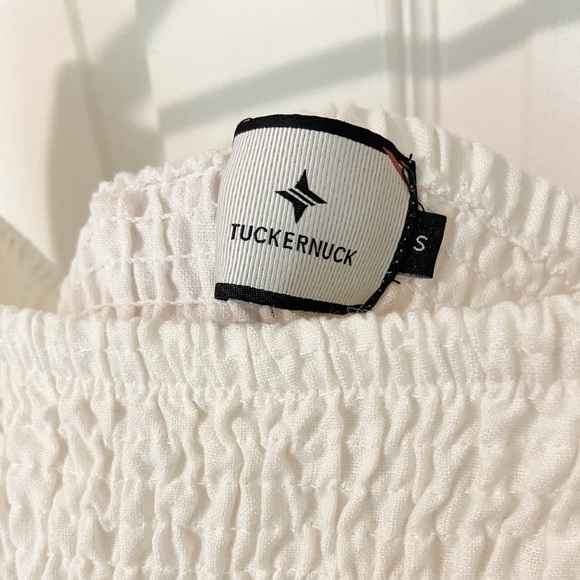 Tuckernuck White Annie Smocked Mini Dress Size Small - Picture 7 of 10